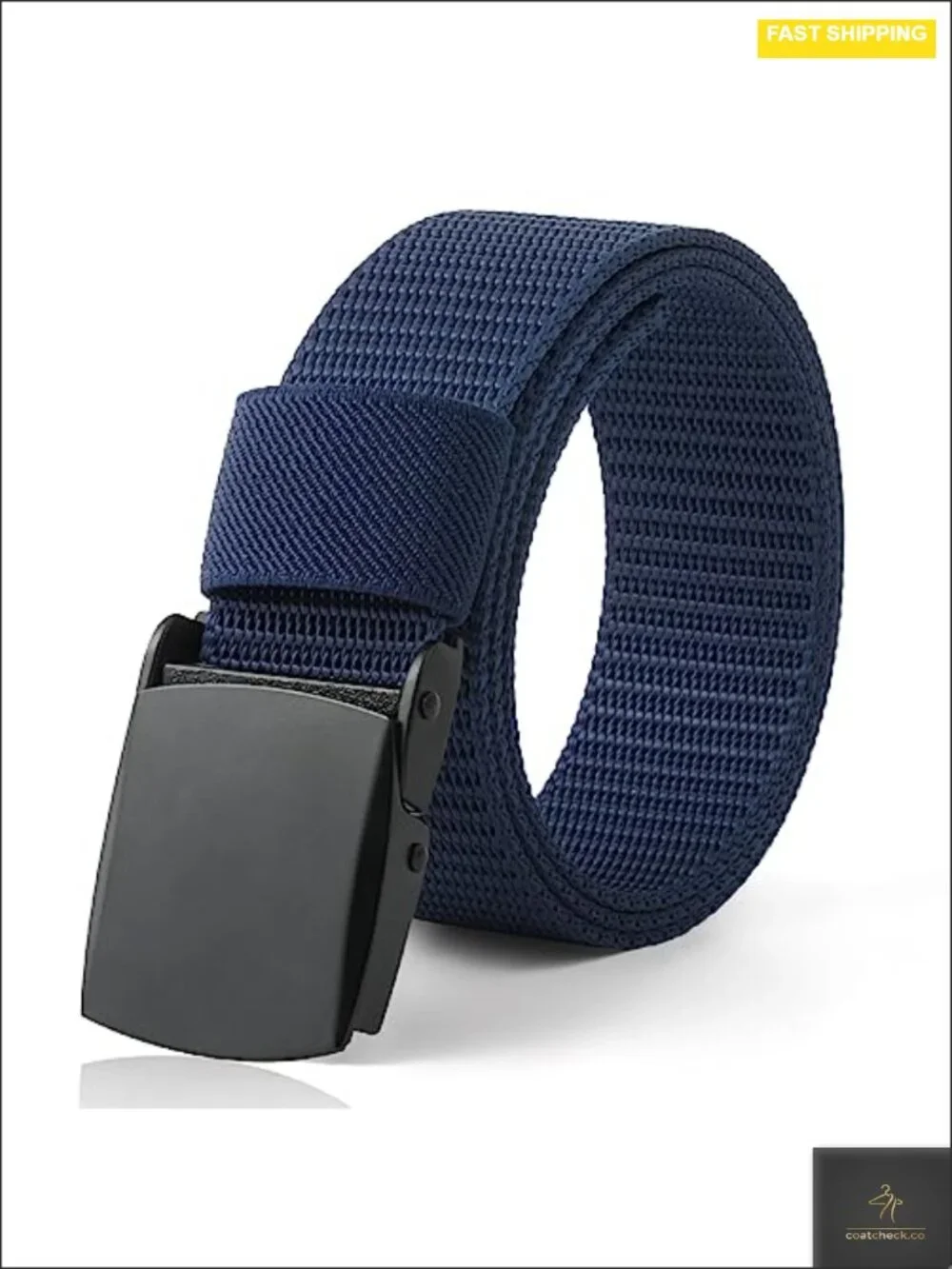 No-Hole Adjustable Nylon Boys Belt - Metal Buckle, Trim-to-Fit for School &